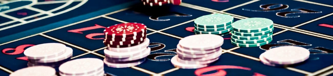 Roulette Table with Chips